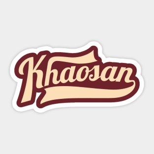 Khaosan Road Bangkok - Backpacker's Paradise | Vintage Lettering Logo Sticker